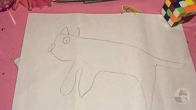 幼女「ネッコの絵上手に描けへん…😢せやっ!😃」