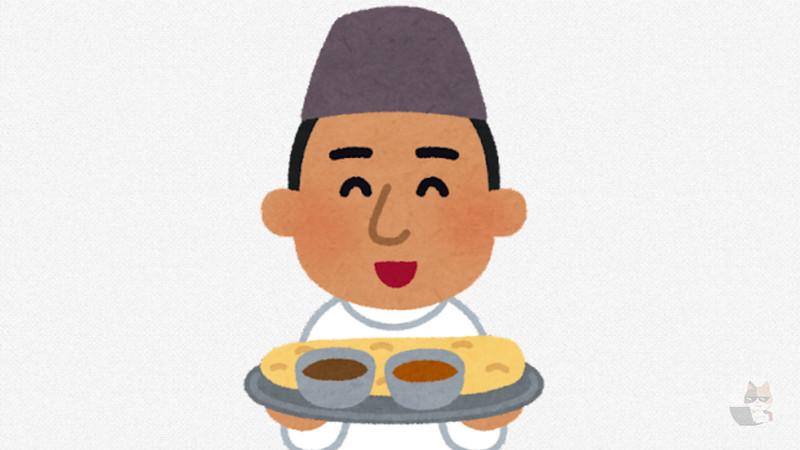 【画像】インド人のインドカレー屋のナン、でかすぎ問題🇳🇵