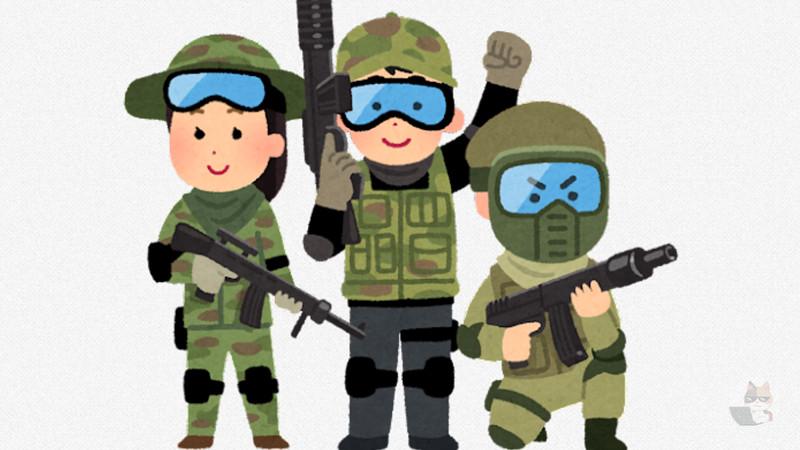 【画像】イッヌさん、サバイバルゲームに参加する