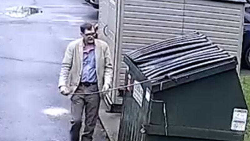 【動画】おじさん、ゴミ箱を開けたら謎の生物と遭遇し死亡